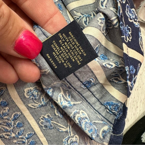 NWT cremieux premium denim boho western tropical Men's Shirt cotton blend - Picture 4 of 6